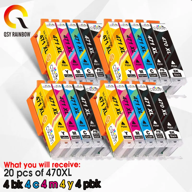 Полный посылка новые Canon PGI 470 CLI 471 совместимые чернильные картриджи для CANON PIXMA MG
