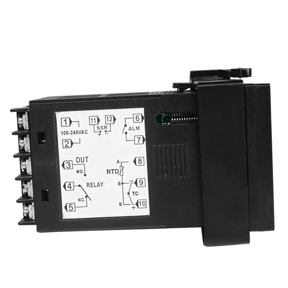 

12V 24V 48V 85-256V PT100 K Thermocouple Digital PID Temperature Controller SSR Relay Output For Heat With Alarm