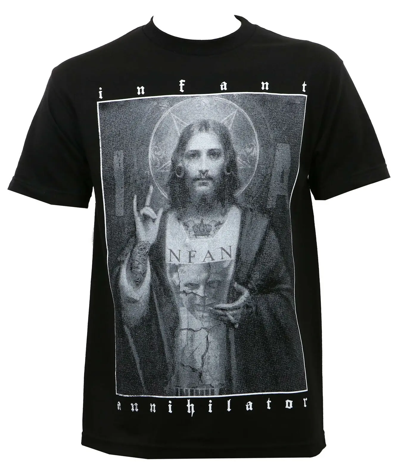 Аутентичная Одежда для младенцев анниhilator Band футболка Jesus S M L XL 2XL 3XL новая футболка с принтом Мужские шорты