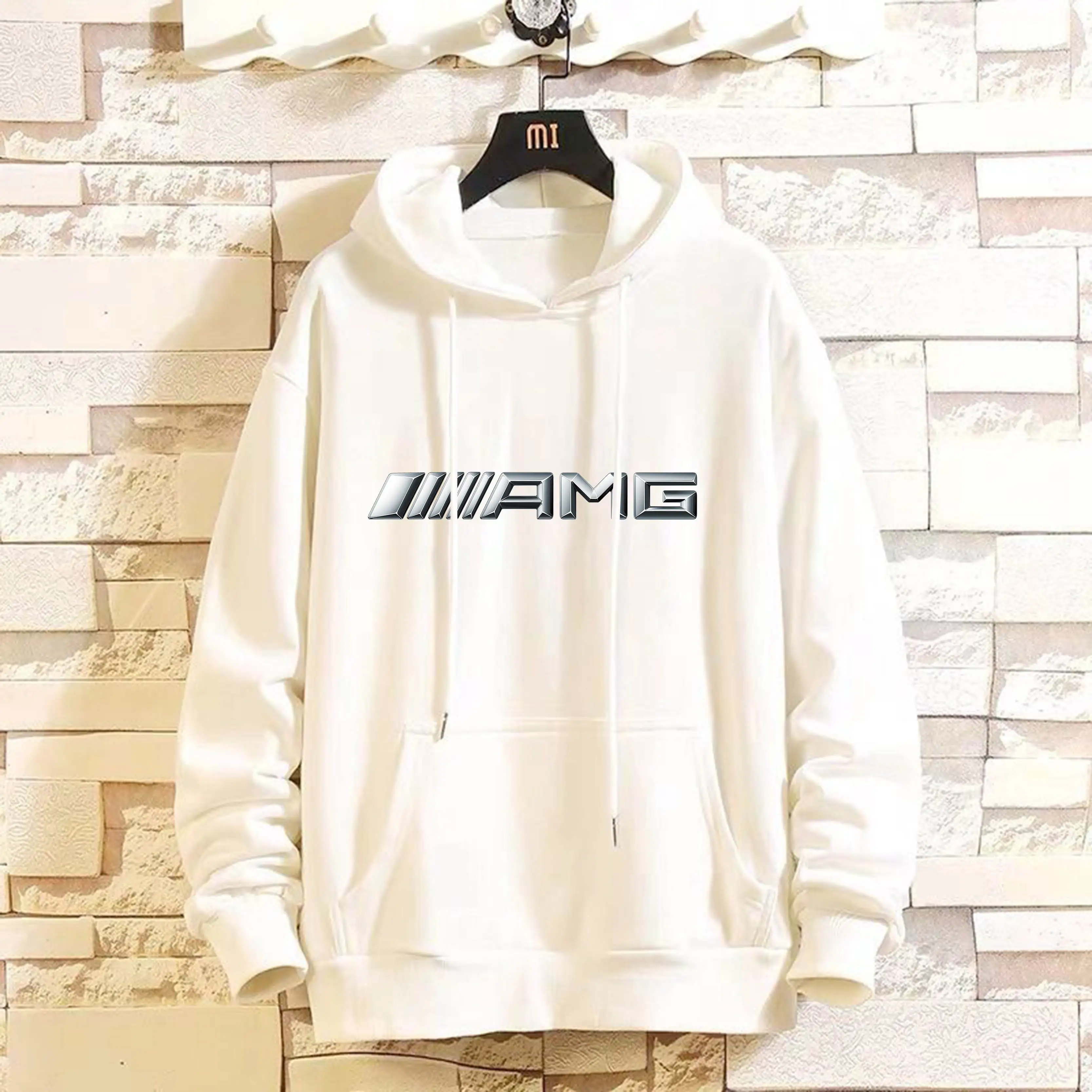 

AMG Fashion Men/women Hoodie Spring Autumn Pullovers Sweatshirts Solid Color