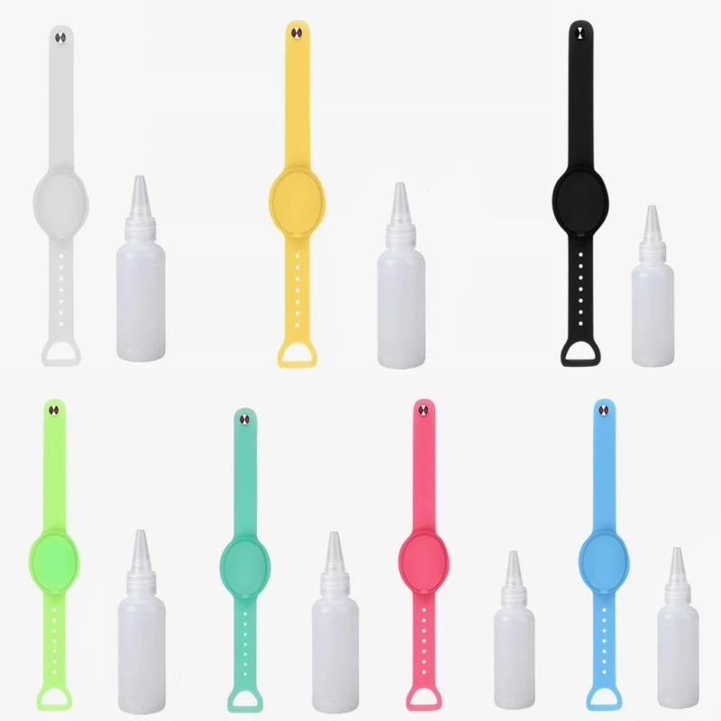 

Adjustable Hand Sanitizer Wristband Hand Sanitizer Dispenser Portable Bracelet Pumps Wristband Hand Dispenser New Arrivals