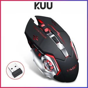 kuu q13 profession wireless gaming mouse 6 buttons 2400 dpi led optical usb computer silent mouse for pc laptop free global shipping