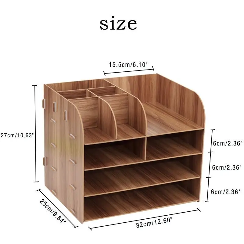 Офисные принадлежности большой Настольный ящик для хранения деревянная рамка