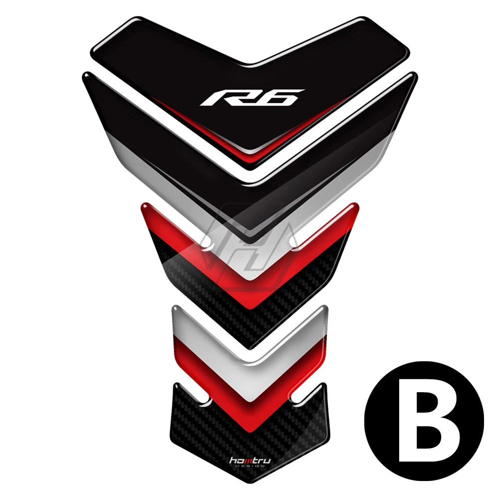 3D Resin Motorcycle Tank Pad Protector Sticker Case for Yamaha YZF-R6 R6 All Year | Автомобили и мотоциклы
