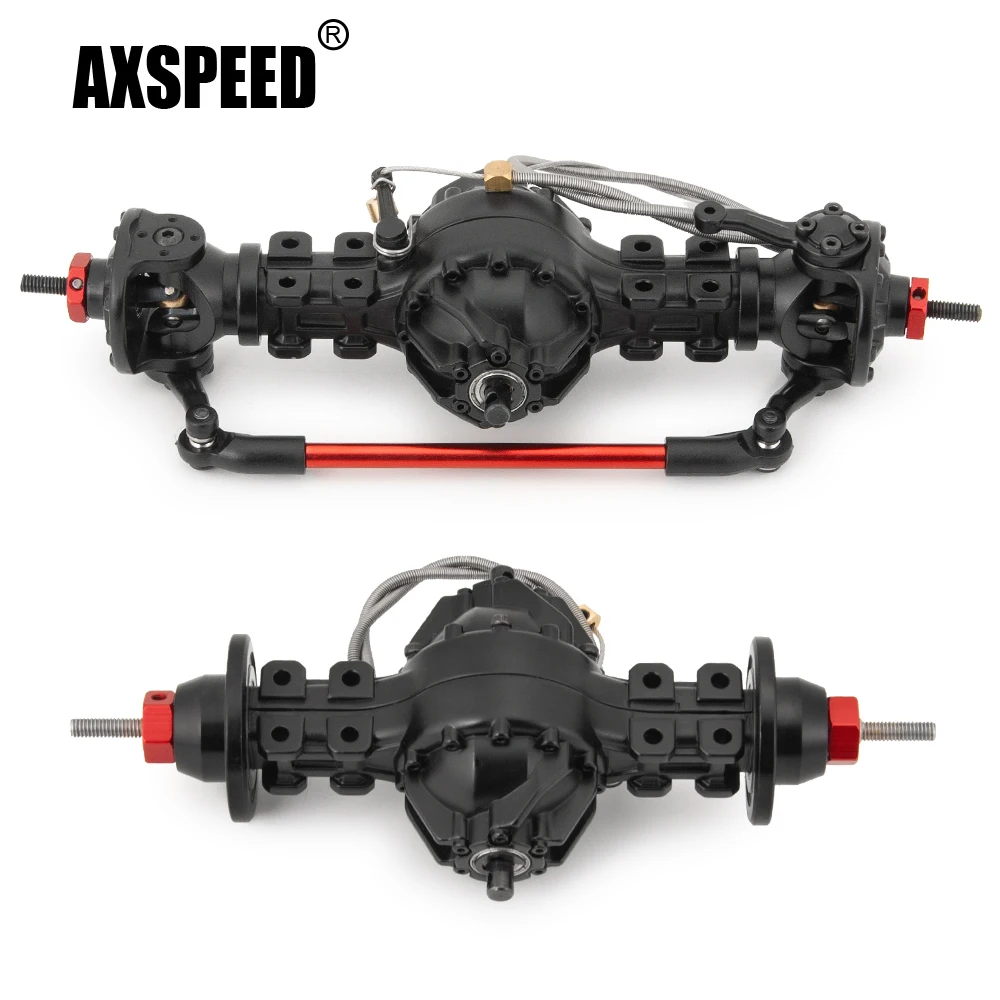 AXSPEED CNC Metal Alloy Front/Rear Medium Differential Axle Built-In Gear for Tamiya 1/14 RC Trailer Tractor Truck Upgrade Parts
