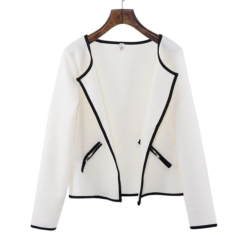 

Women's Spring Jacket Women Chaqueta Mujer Pocket Zipper Casual Coat Puls Size Tartan Cardigan Slim Fit Outerwear Autumn Jackets