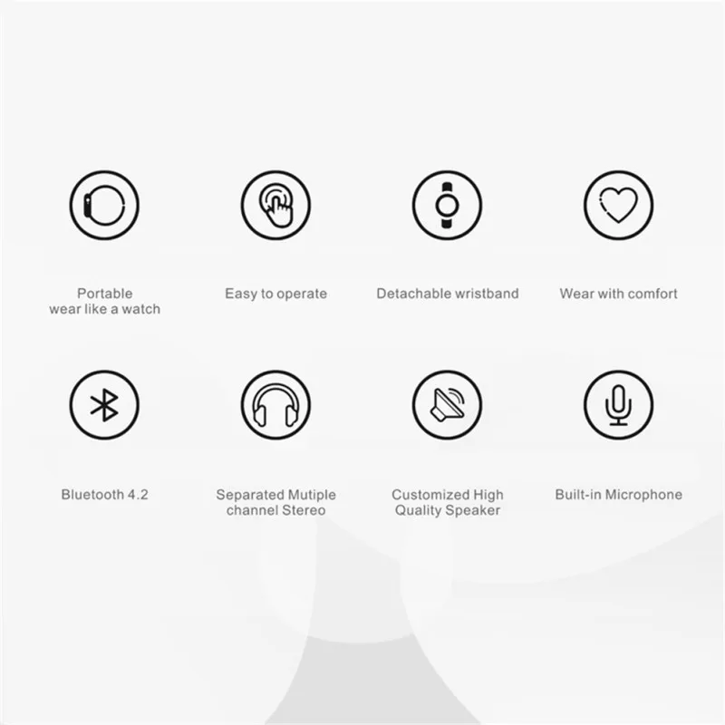 Высокая конец Bluetooth динамик часы беспроводной портативный громкой связи спортивный браслет Аудио Громкий динамик