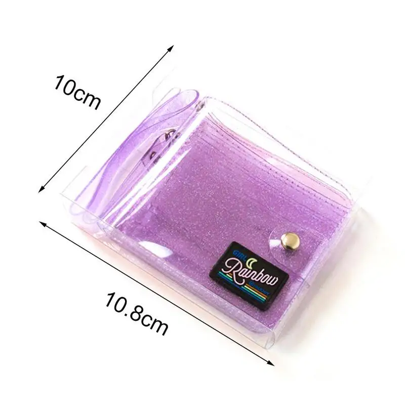 Прозрачный кошелек с желейным вырезом лазерной лямкой на шее для девочек Ins