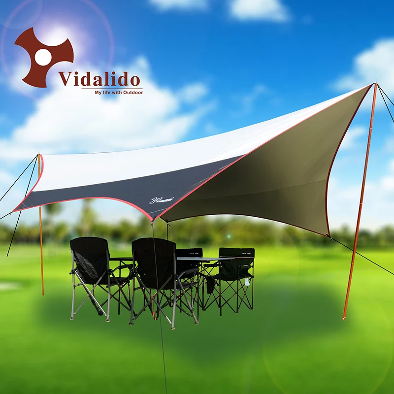 S iron white coffee S 420*360*200 см Vidalido наружный ультра-большой тент с серебряным покрытием анти-Ультрафиолетовый пляжный тент для кемпинга - Цвет: S iron white coffee