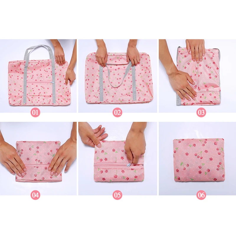 New Folding Clothes Sorting Bag Luggage Storage Organizer Folding Bags Shopping Shoulder Bag Travel Accessories Women Makeup Bag