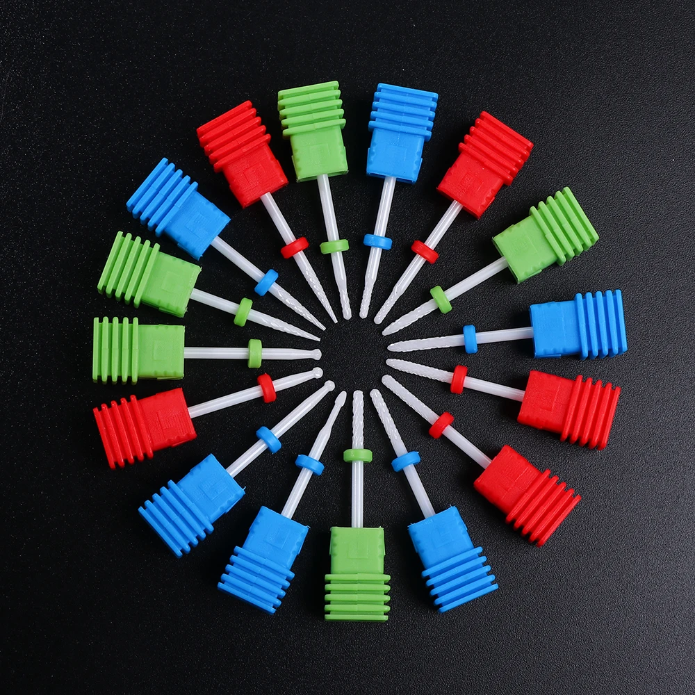 

2021 Ceramic Cuticle Remove Electric Nail Drill Bits Rotate Small Ball Burrs Grinder Cleaning Manicure Milling Cutter Files