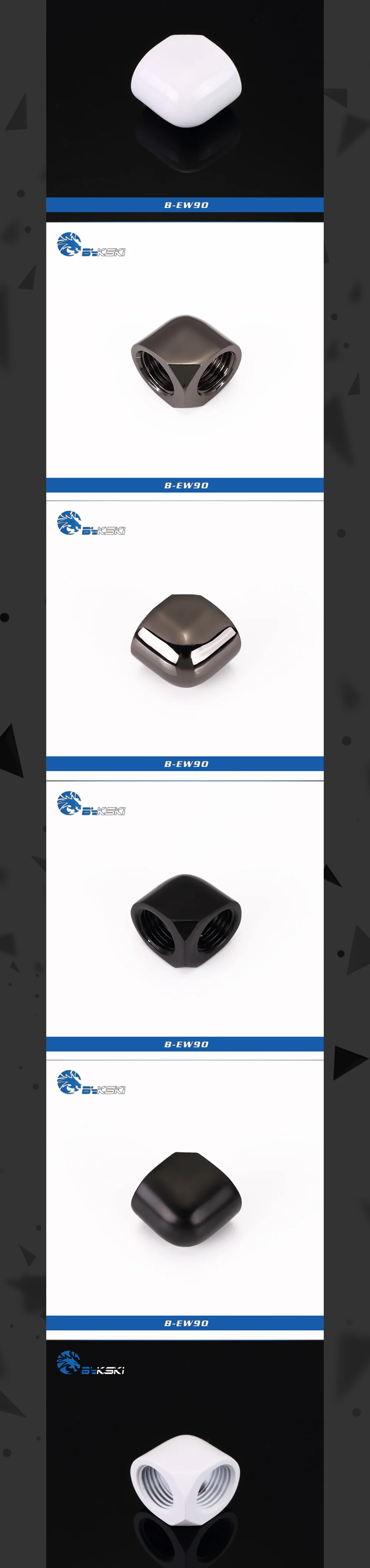 Bykski B-EW90, Двойная Внутренняя резьба 90 градусов фитинги, G1/4 ''бутик несколько цветов
