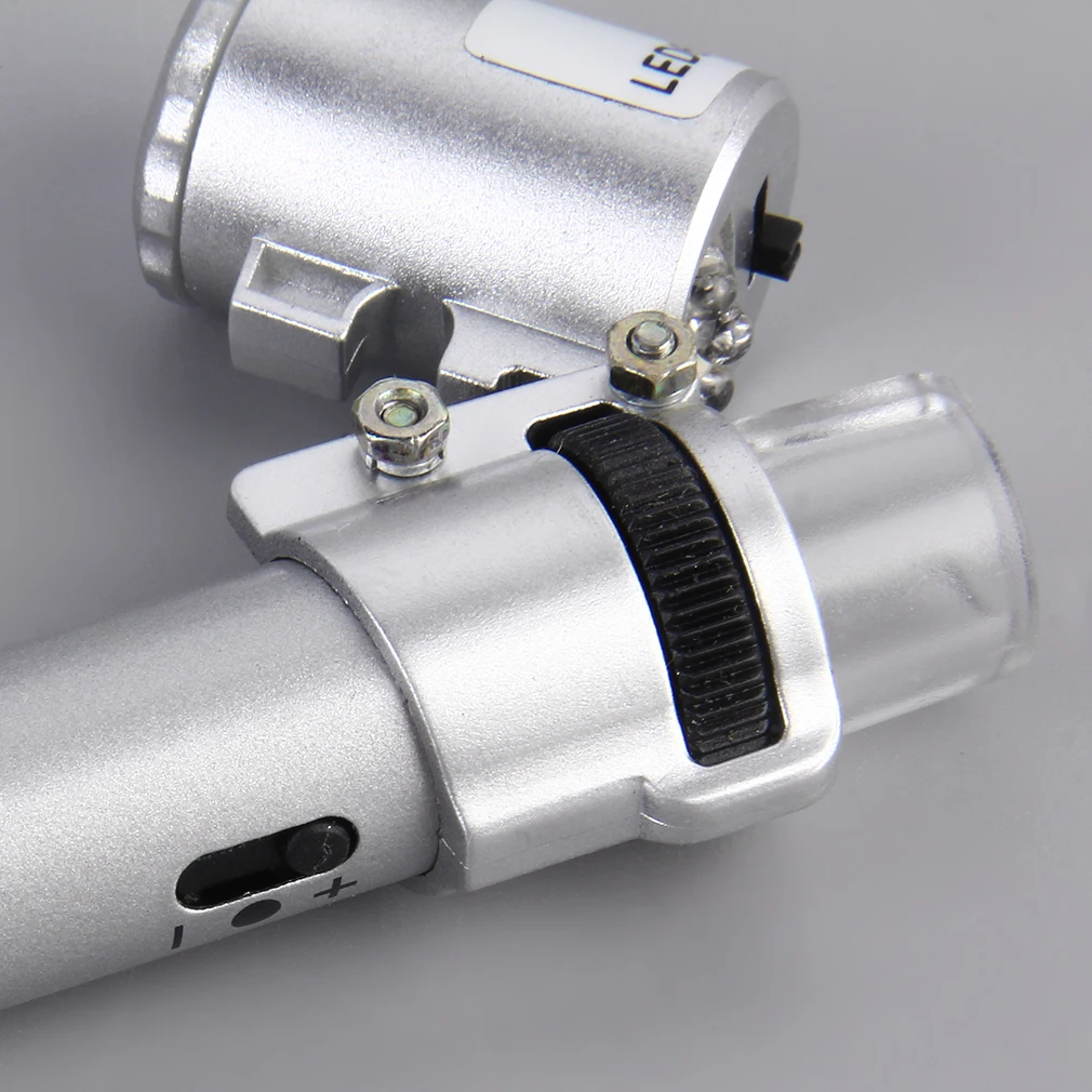 Новый 60X функция чтения ручка микроскоп Лупа серебро изысканно разработан