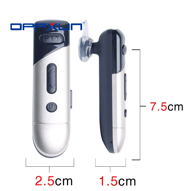 OPPXUN MINI Portable Walkie Talkie A09 Bluetooth headset Handy Headset Ultra small Professional Transceiver Ham Two Way Radio