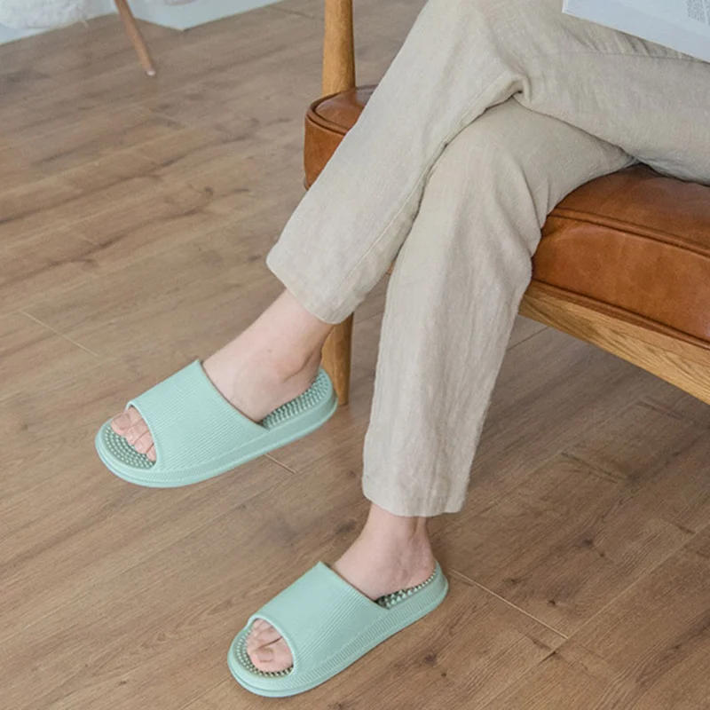 Женские тапочки на низком каблуке осенние женские нескользящие домашние Тапочки