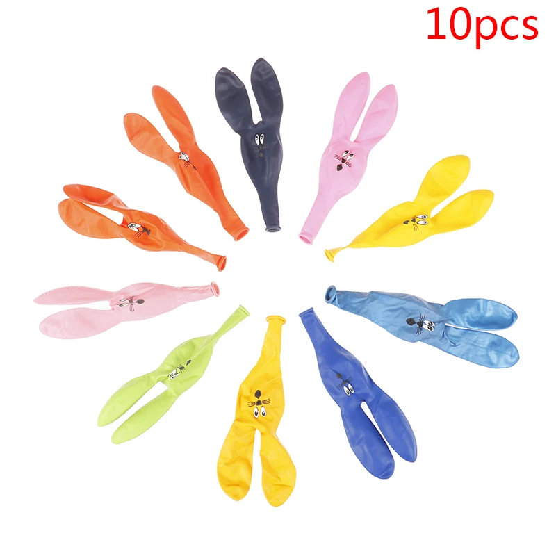 

10pcs Cartoon 12 Inch Printed Latex Balloon Rabbit Shaped Children's Toy Ball Cartoon Animal Balloons Birthday Decoration