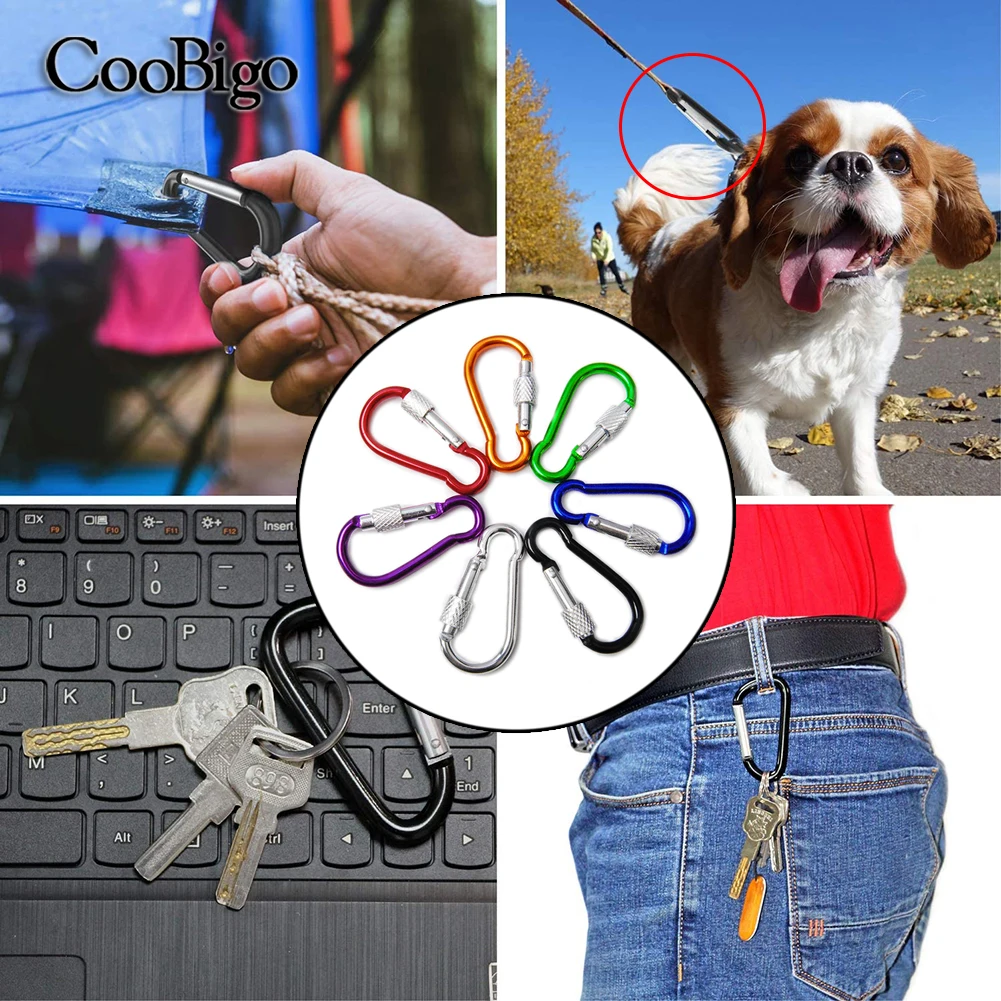 Алюминиевый зажим карабин пружинная защёлка крючки станок и кольцо в виде буквы D