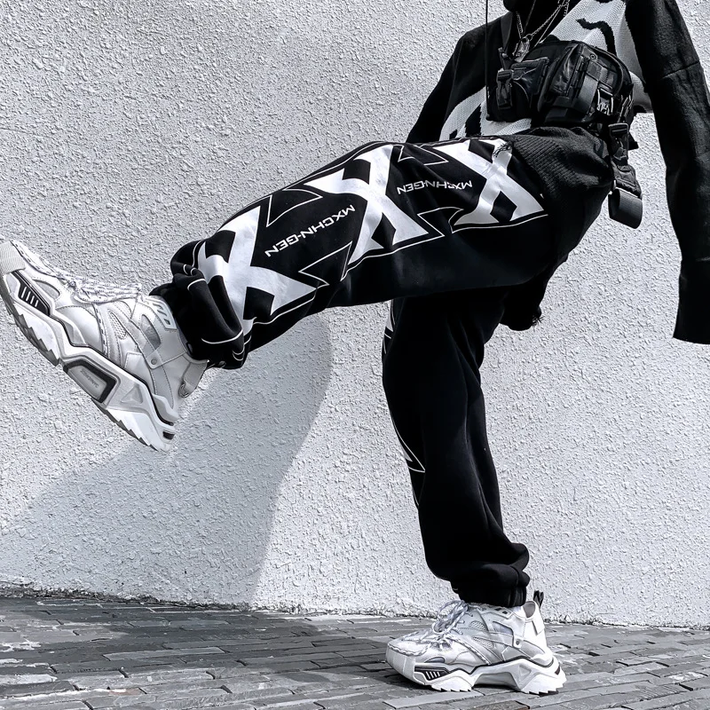 Мужские брюки шаровары с принтом логотипа F/W 2019 уличная одежда в стиле хип