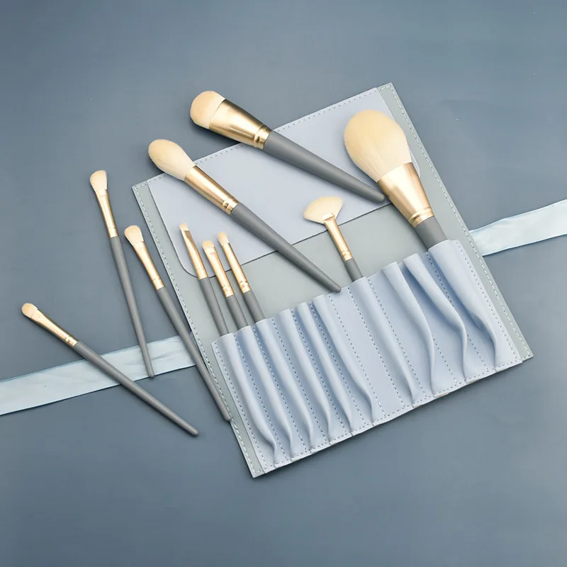 10 шт. Высококачественная Кисть для макияжа набор мягкой пудры смешивания румян