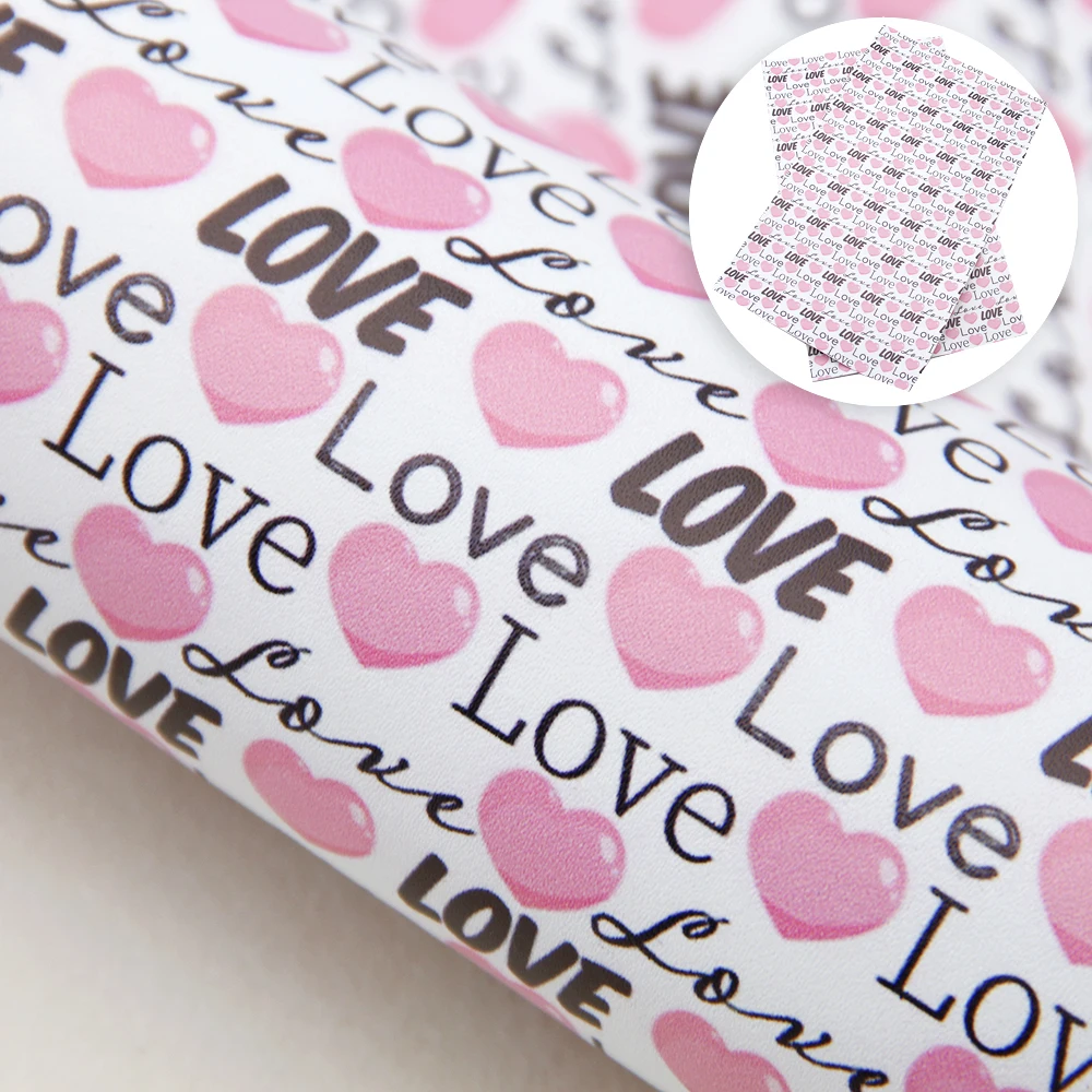 Аксессуары David 20*33 см гладкая Синтетическая кожа с принтом сердца для