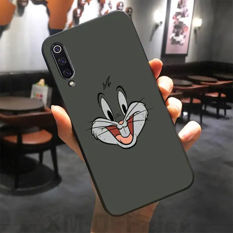 Ivits Bunny Bugs черный мягкий чехол для телефона xiaomi mi 8 9 8SE 9SE 8Lite mix2 2S max2 3 Pocophone F1 |