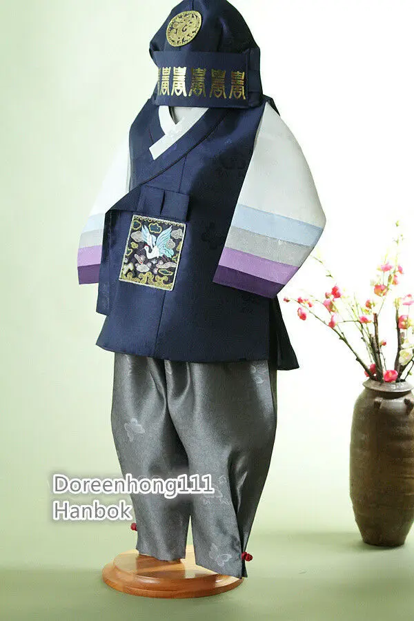 Корейский Традиционный ханбок для маленьких мальчиков день рождения корейский