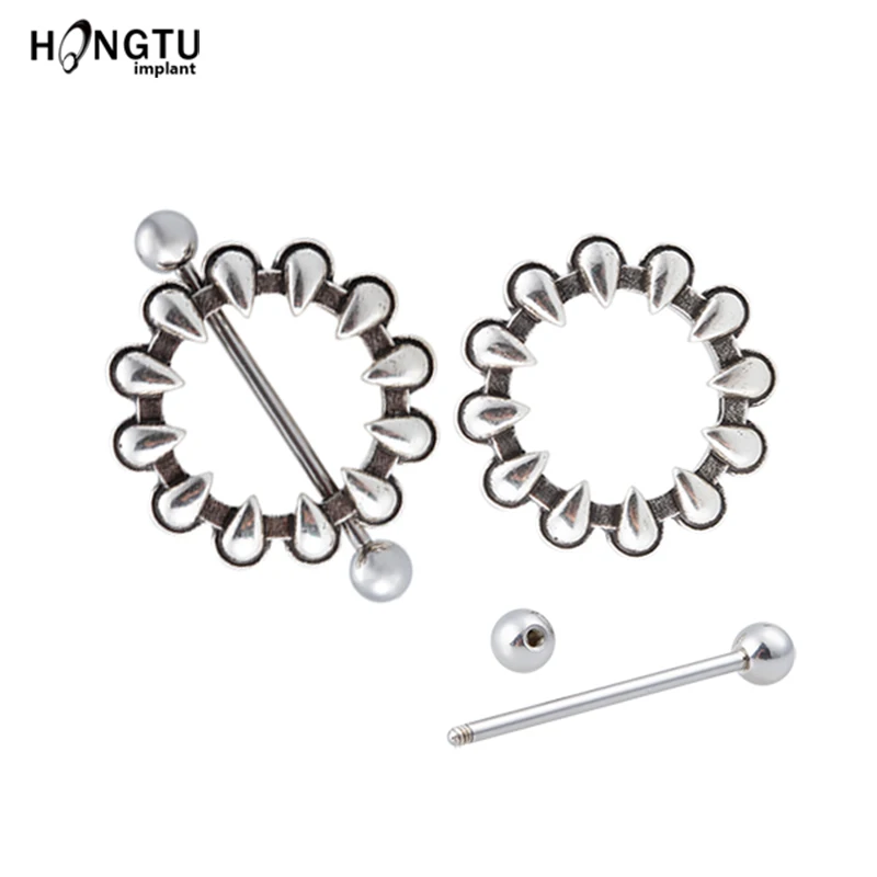 2 шт. серебряных колец для сосков стальная штанга защита груди Ювелирное