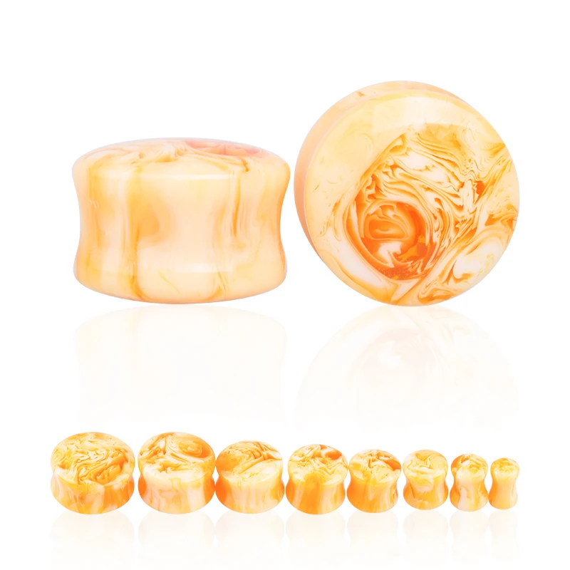 

2PCS/Lot Resin Ear Plugs and Tunnels Gauges Earrings Women Men Earlets Flesh Piercing Expander Ear Stretcher Body Jewelry 6-20mm