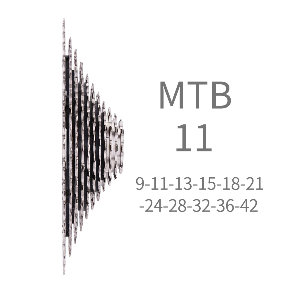 Велосипедная кассета ZTTO MTB 11 скоростей 9 42T звездочка XD легкая серебристая 42