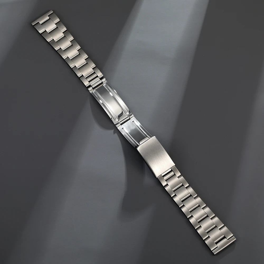 316L Solid Straight End Stainless Steel 18mm 20mm Oyster Style Replacement Bracelet for Vintage Watches
