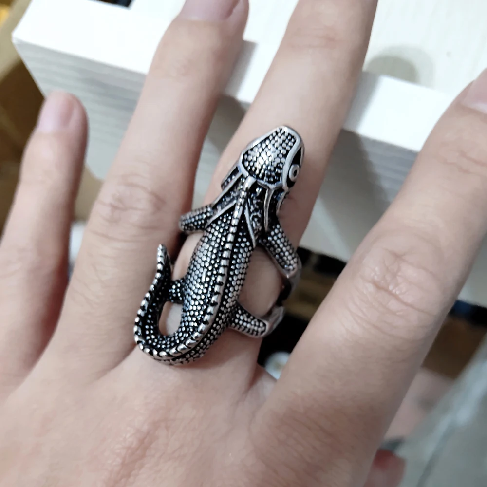Новинка 2020 модная мужская бижутерия в стиле хип хоп кольцо панк с ящерицей