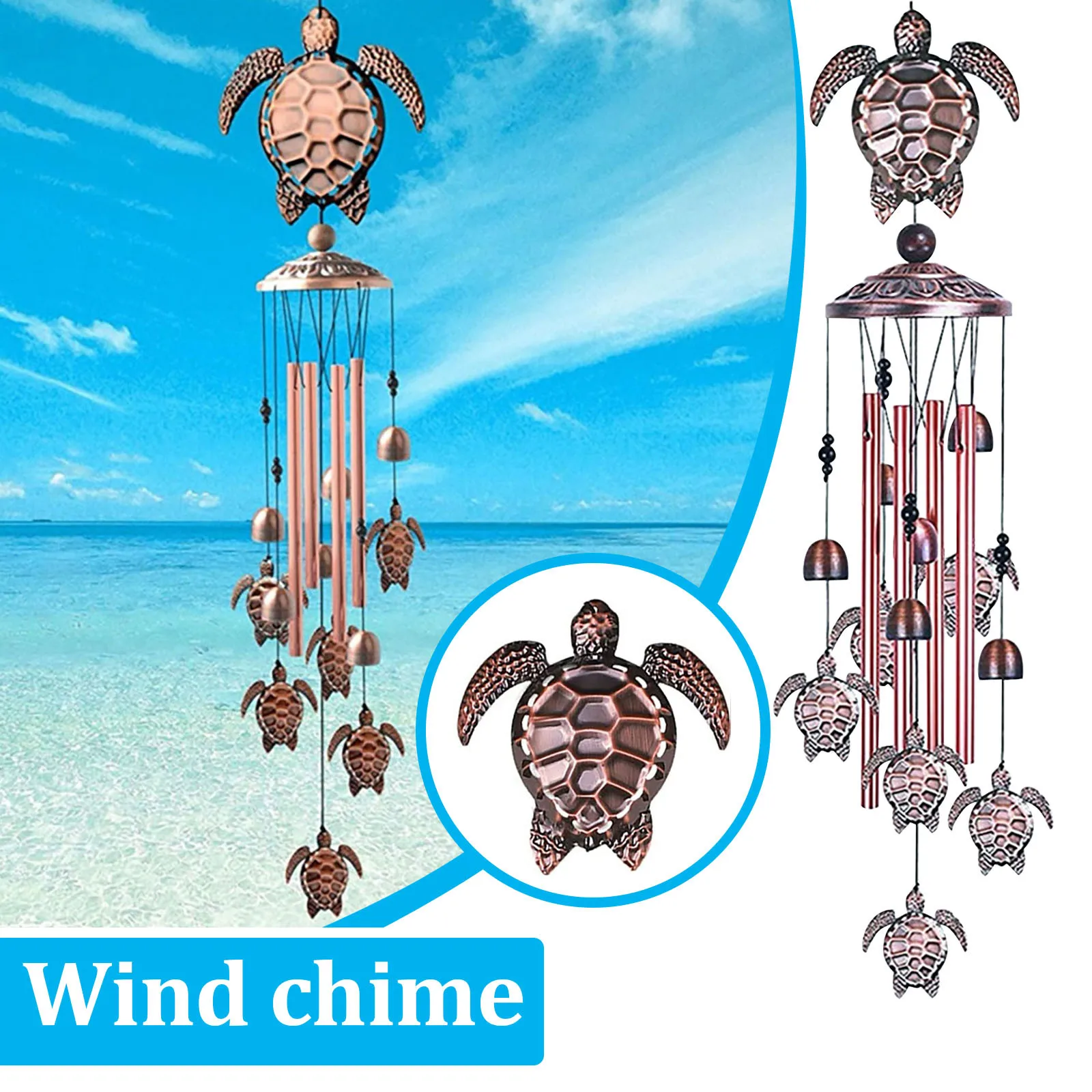

Outdoor Memorial Turtle Wind Chime Outdoor Wind Chimes With Clear Sound Memorial Tortoise Garden Decoration Outdoor Pendants