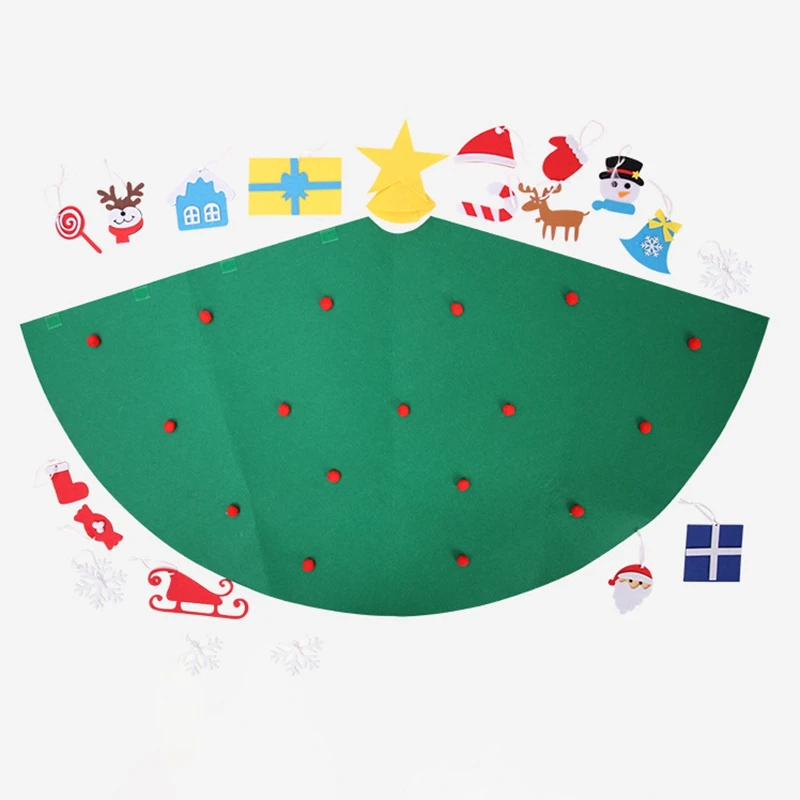 Креативная войлочная Рождественская елка для детей 3 2 фута Diy с малышами 18 шт.