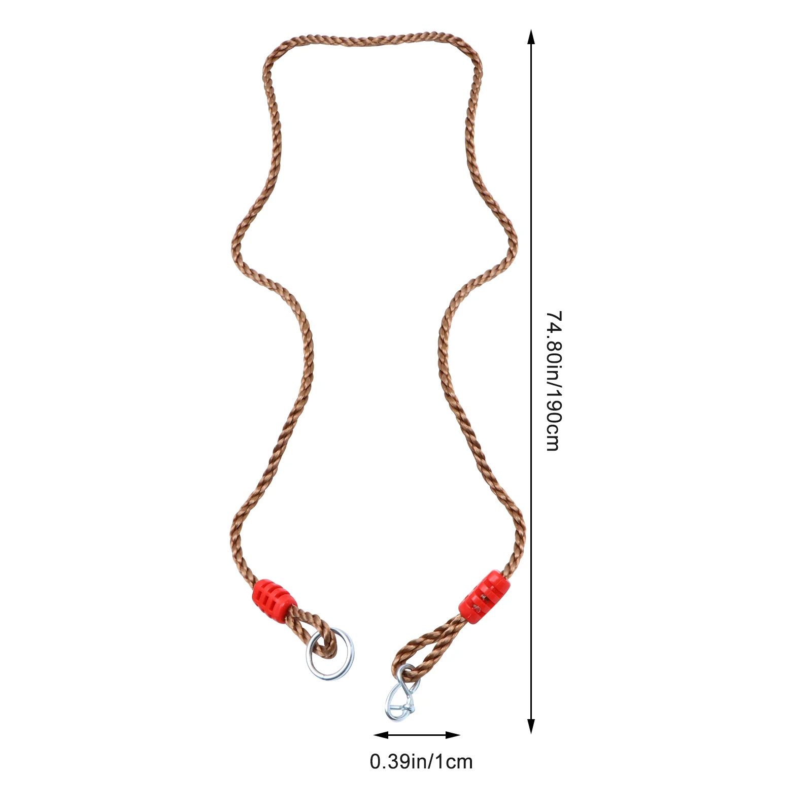 

4Pairs of Tree Swing Rope Hammock Tree Swing Hanging Strap Heavy Duty Hook