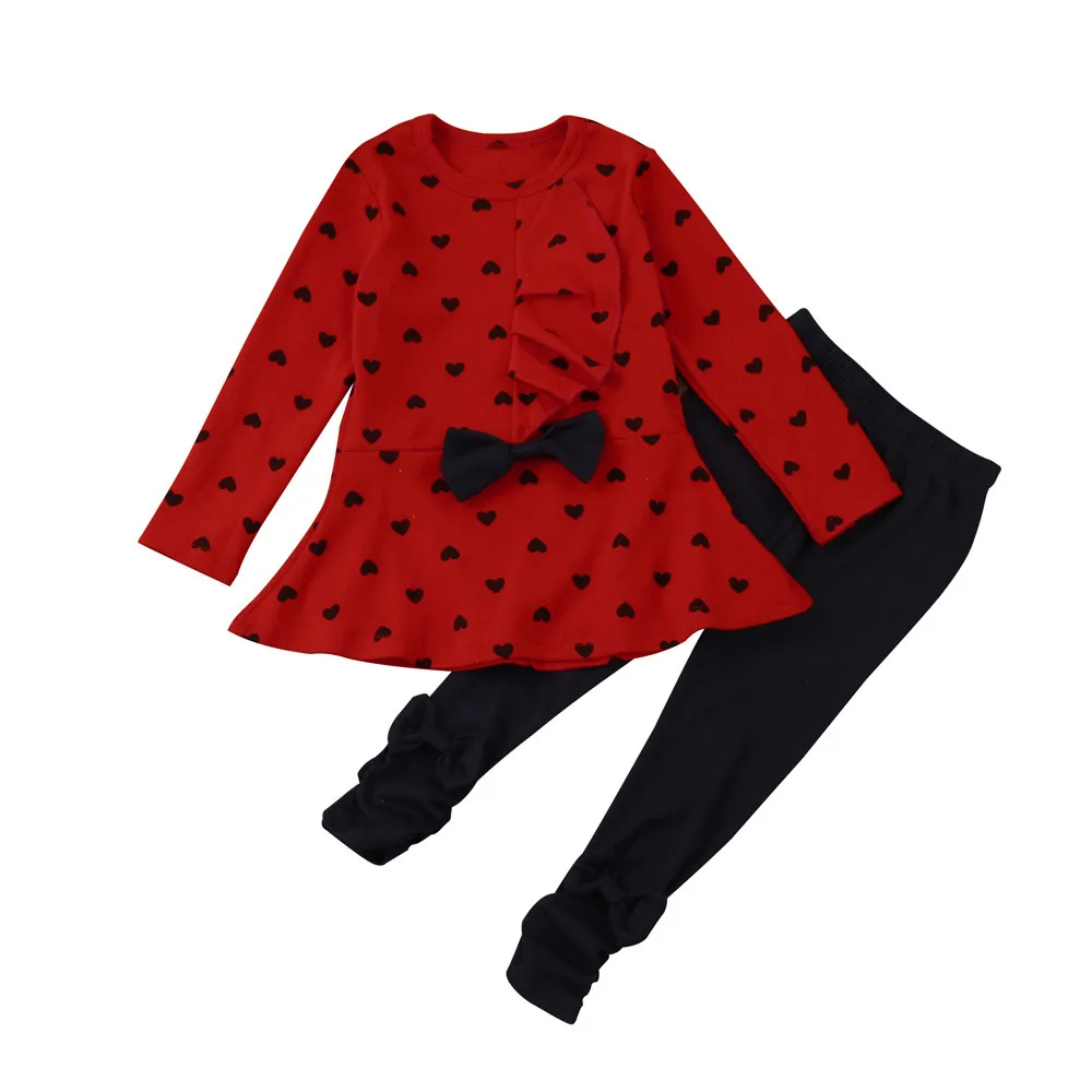 Милые детские наряды одежда для маленьких девочек в форме сердца с бантом