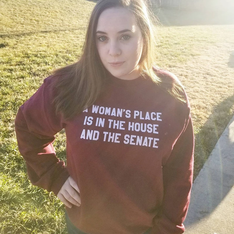 Женское место в доме и сенате Женская Толстовка Em power Boss пуловер для девушек