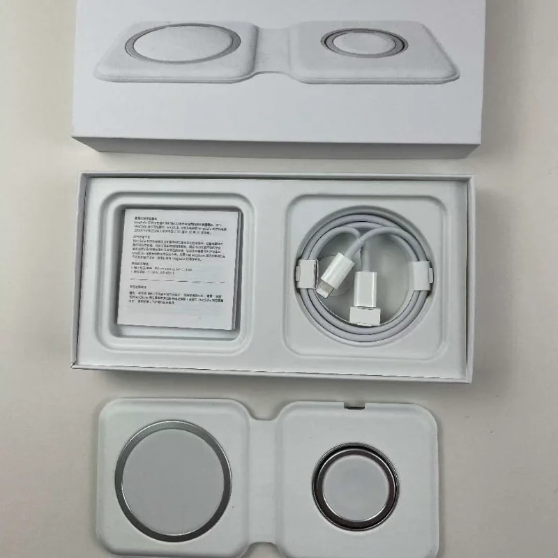 

Магнитное безопасное беспроводное быстрое зарядное устройство для iPhone 12 Pro Max 12 Mini, беспроводное двойное зарядное устройство для Apple AirPods, дл...