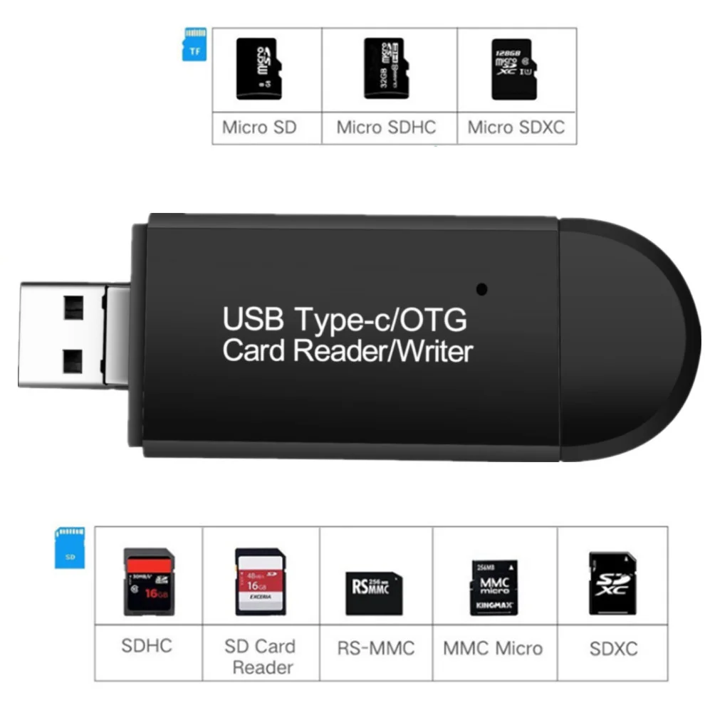 USB 2 0 кардридер OTG Micro SD для адаптер флэш-накопитель смарт-кардридер Type C |