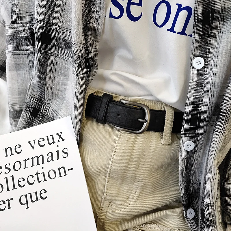

В Корейском стиле ремень Мода все-матч простой пистолет серое платье пояс для брюк, с металлическим ремнем, Для женщин с тонким поясом; На ре...