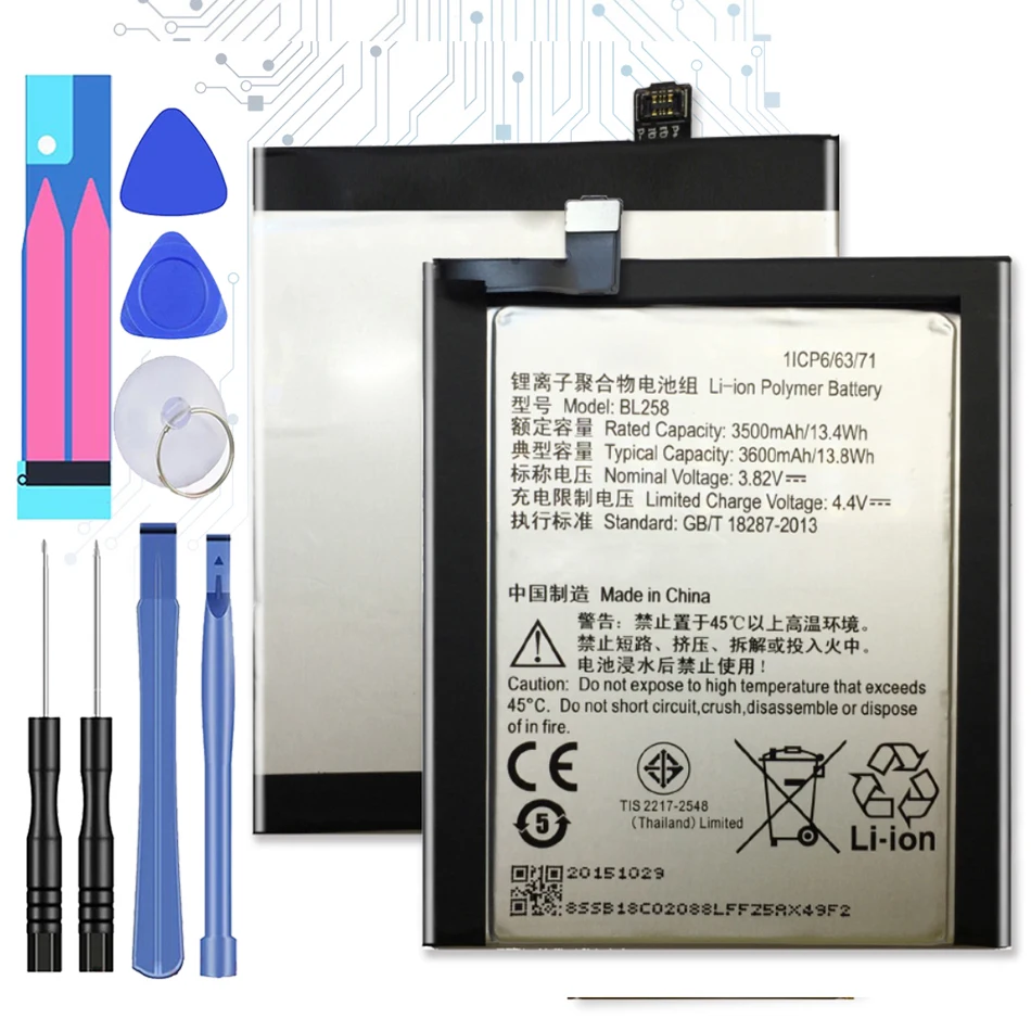 

3600 мАч BL258 Сменный аккумулятор для Lenovo Vibe X3 X3c50 X3C70 Lemon X3a40 + номер для отслеживания