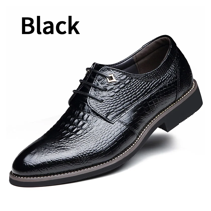 Black BIMUDUIYU; классические деловые туфли в британском стиле; мужские туфли из натуральной крокодиловой кожи; модные модельные туфли ручной работы; оксфорды - Цвет: Black