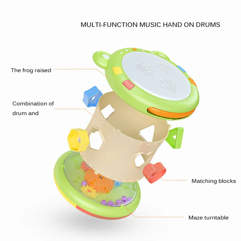 

Baby Drum Toys Pat Drummer Drum Educational Toys Kids Musical Instruments Children 6-12 Months Toy Mini Magic Hand Drums Beat