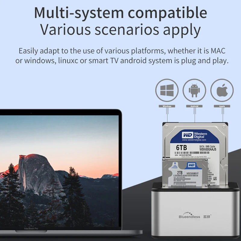 Blueendless док станция для жесткого диска Usb 3 5 дюйма 2 отсека Sata Корпус клонирование