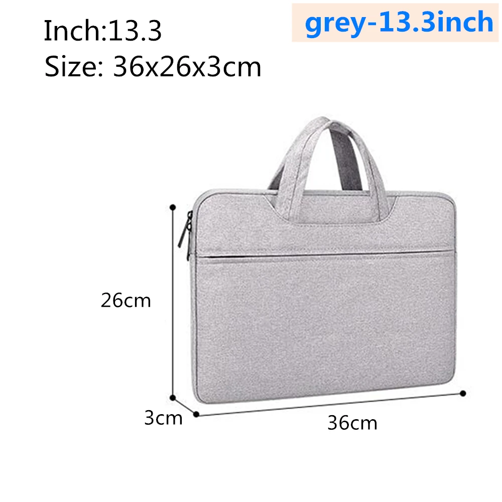 grey-13.3inch Водонепроницаемая сумка для ноутбука, чехол для ноутбука 13,3, 14,1, 15,4, 15,6 дюймов, MacBook для Apple Pro 15,6, чехол для ноутбука - Цвет: grey-13.3inch