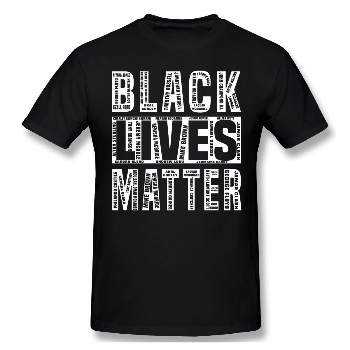 

Men black lives matter anonymous George Floyd T-Shirts With Names Of Victims Say Their Names Harajuku tShirt