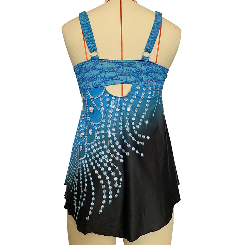 Новинка 2020 Танкини с принтом в виде перьев бриллиантов плюс размер купальник для