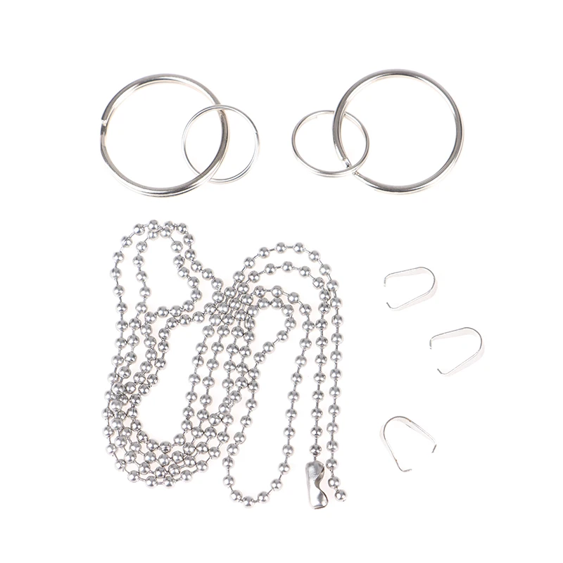 10/100 шт цепочки для ключей бирки кольца с белым покрытием Сталь круглый