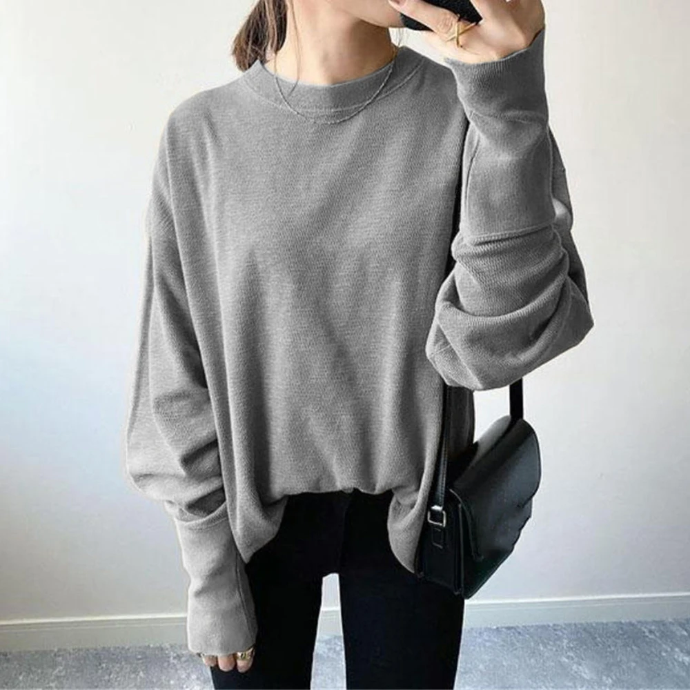 

Женская толстовка с длинным рукавом, с круглым вырезом