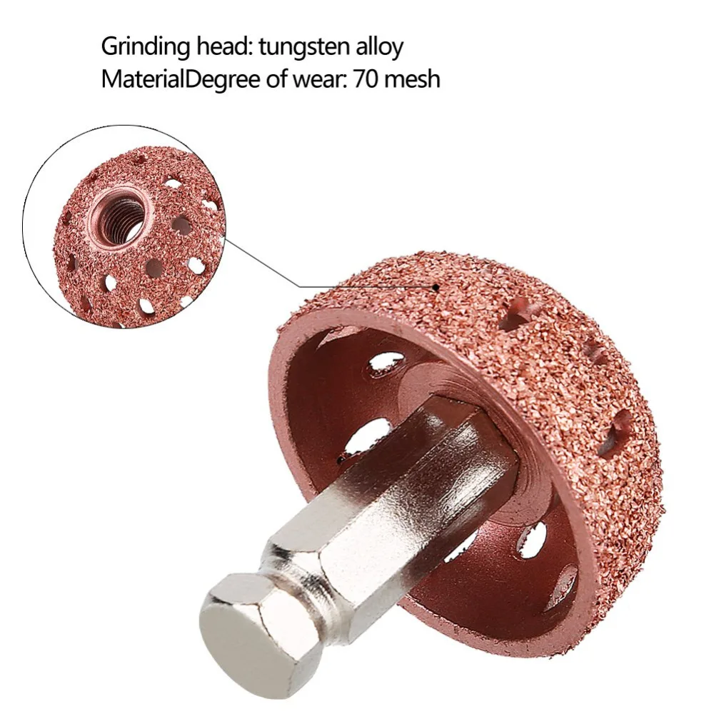 

38 mm Tire Repair Grinding Head Coarse Grit Buffing Wheel with Linking Rod tungsten alloy Material for most of tire repair works