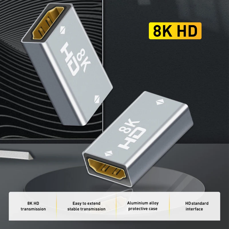 HDMI-совместимые адаптеры мама-мама 2 1 удлинитель интерфейса для видеокабеля 60 Гц 8K